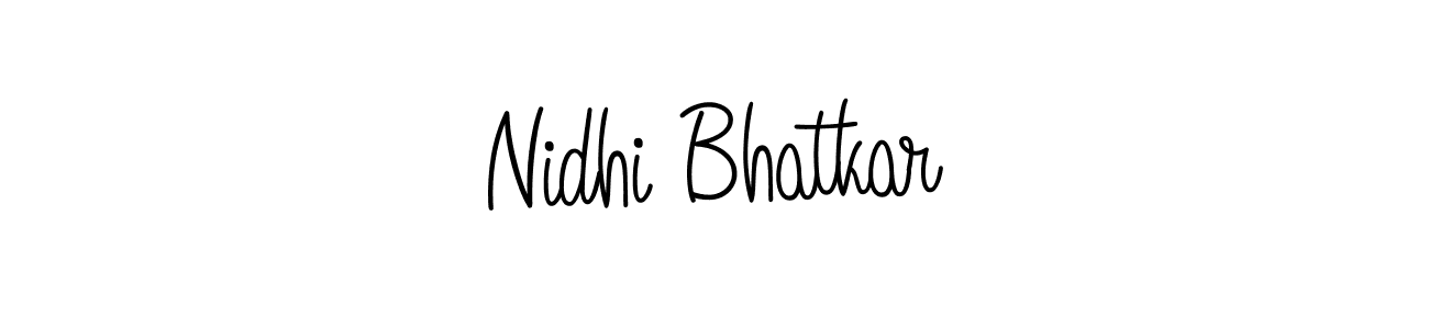 Make a beautiful signature design for name Nidhi Bhatkar. With this signature (Angelique-Rose-font-FFP) style, you can create a handwritten signature for free. Nidhi Bhatkar signature style 5 images and pictures png