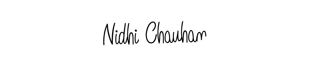 How to make Nidhi Chauhan name signature. Use Angelique-Rose-font-FFP style for creating short signs online. This is the latest handwritten sign. Nidhi Chauhan signature style 5 images and pictures png