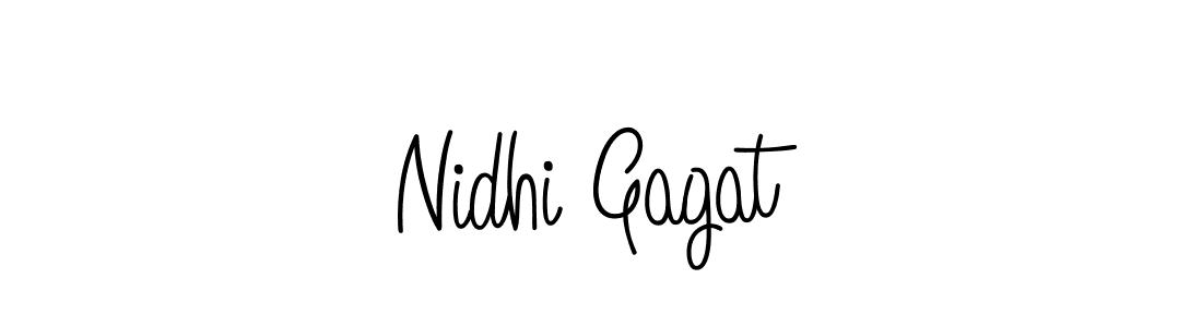 Use a signature maker to create a handwritten signature online. With this signature software, you can design (Angelique-Rose-font-FFP) your own signature for name Nidhi Gagat. Nidhi Gagat signature style 5 images and pictures png