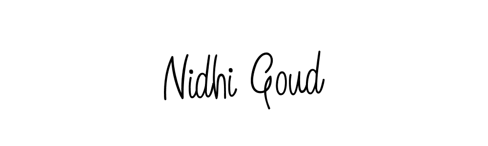Make a beautiful signature design for name Nidhi Goud. With this signature (Angelique-Rose-font-FFP) style, you can create a handwritten signature for free. Nidhi Goud signature style 5 images and pictures png