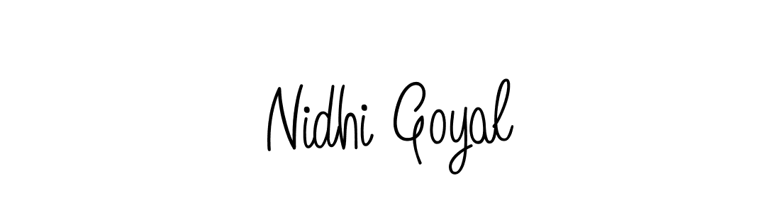 Make a beautiful signature design for name Nidhi Goyal. With this signature (Angelique-Rose-font-FFP) style, you can create a handwritten signature for free. Nidhi Goyal signature style 5 images and pictures png