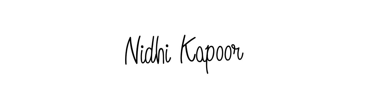 Use a signature maker to create a handwritten signature online. With this signature software, you can design (Angelique-Rose-font-FFP) your own signature for name Nidhi Kapoor. Nidhi Kapoor signature style 5 images and pictures png