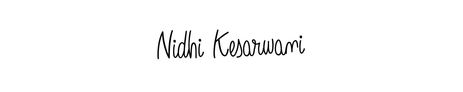 The best way (Angelique-Rose-font-FFP) to make a short signature is to pick only two or three words in your name. The name Nidhi Kesarwani include a total of six letters. For converting this name. Nidhi Kesarwani signature style 5 images and pictures png