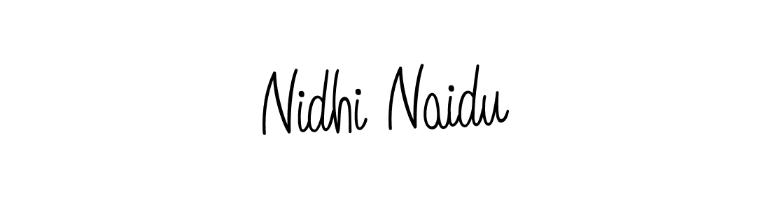 The best way (Angelique-Rose-font-FFP) to make a short signature is to pick only two or three words in your name. The name Nidhi Naidu include a total of six letters. For converting this name. Nidhi Naidu signature style 5 images and pictures png