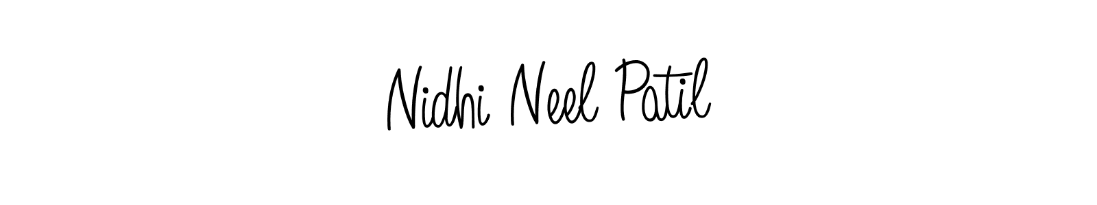 Create a beautiful signature design for name Nidhi Neel Patil. With this signature (Angelique-Rose-font-FFP) fonts, you can make a handwritten signature for free. Nidhi Neel Patil signature style 5 images and pictures png