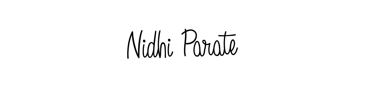 How to make Nidhi Parate name signature. Use Angelique-Rose-font-FFP style for creating short signs online. This is the latest handwritten sign. Nidhi Parate signature style 5 images and pictures png