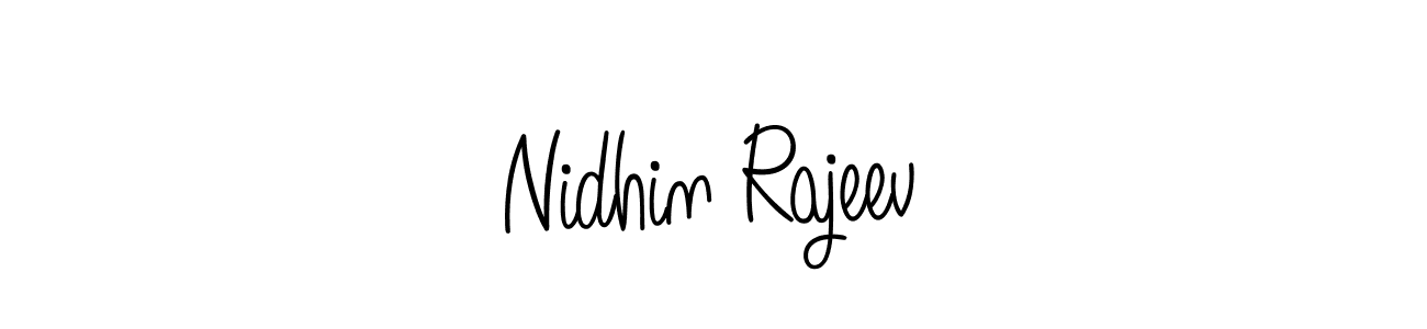Make a beautiful signature design for name Nidhin Rajeev. With this signature (Angelique-Rose-font-FFP) style, you can create a handwritten signature for free. Nidhin Rajeev signature style 5 images and pictures png