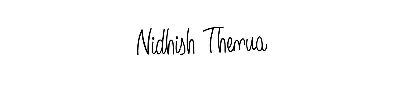 Use a signature maker to create a handwritten signature online. With this signature software, you can design (Angelique-Rose-font-FFP) your own signature for name Nidhish Thenua. Nidhish Thenua signature style 5 images and pictures png