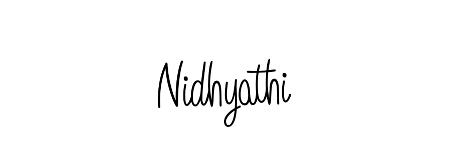 Make a beautiful signature design for name Nidhyathi. With this signature (Angelique-Rose-font-FFP) style, you can create a handwritten signature for free. Nidhyathi signature style 5 images and pictures png