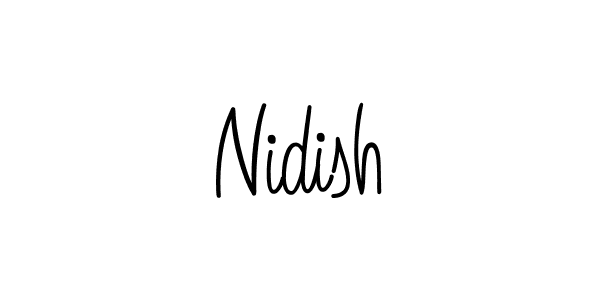 Nidish stylish signature style. Best Handwritten Sign (Angelique-Rose-font-FFP) for my name. Handwritten Signature Collection Ideas for my name Nidish. Nidish signature style 5 images and pictures png
