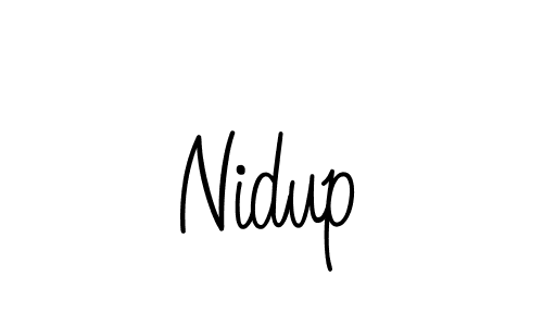 Nidup stylish signature style. Best Handwritten Sign (Angelique-Rose-font-FFP) for my name. Handwritten Signature Collection Ideas for my name Nidup. Nidup signature style 5 images and pictures png