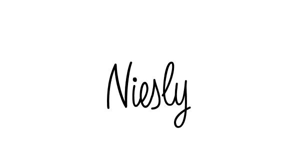 How to Draw Niesly signature style? Angelique-Rose-font-FFP is a latest design signature styles for name Niesly. Niesly signature style 5 images and pictures png