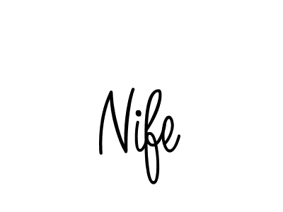 Nife stylish signature style. Best Handwritten Sign (Angelique-Rose-font-FFP) for my name. Handwritten Signature Collection Ideas for my name Nife. Nife signature style 5 images and pictures png