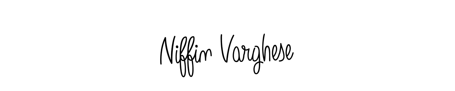 Design your own signature with our free online signature maker. With this signature software, you can create a handwritten (Angelique-Rose-font-FFP) signature for name Niffin Varghese. Niffin Varghese signature style 5 images and pictures png
