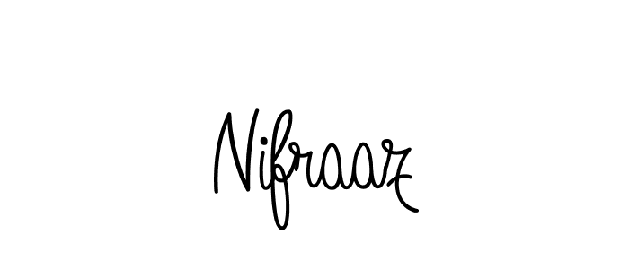 How to make Nifraaz name signature. Use Angelique-Rose-font-FFP style for creating short signs online. This is the latest handwritten sign. Nifraaz signature style 5 images and pictures png