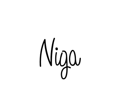 Make a beautiful signature design for name Niga. With this signature (Angelique-Rose-font-FFP) style, you can create a handwritten signature for free. Niga signature style 5 images and pictures png