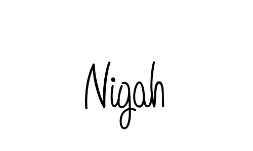 You should practise on your own different ways (Angelique-Rose-font-FFP) to write your name (Nigah) in signature. don't let someone else do it for you. Nigah signature style 5 images and pictures png