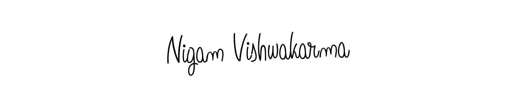 Angelique-Rose-font-FFP is a professional signature style that is perfect for those who want to add a touch of class to their signature. It is also a great choice for those who want to make their signature more unique. Get Nigam Vishwakarma name to fancy signature for free. Nigam Vishwakarma signature style 5 images and pictures png