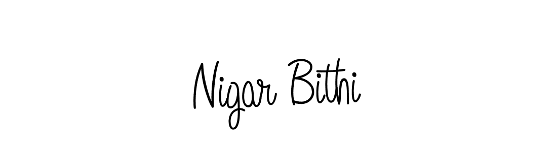 Design your own signature with our free online signature maker. With this signature software, you can create a handwritten (Angelique-Rose-font-FFP) signature for name Nigar Bithi. Nigar Bithi signature style 5 images and pictures png