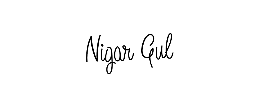 The best way (Angelique-Rose-font-FFP) to make a short signature is to pick only two or three words in your name. The name Nigar Gul include a total of six letters. For converting this name. Nigar Gul signature style 5 images and pictures png