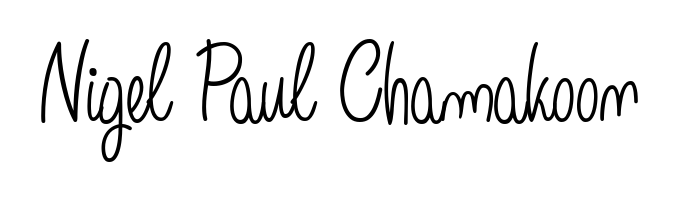 You can use this online signature creator to create a handwritten signature for the name Nigel Paul Chamakoon. This is the best online autograph maker. Nigel Paul Chamakoon signature style 5 images and pictures png