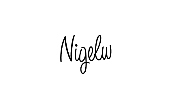 How to make Nigelw signature? Angelique-Rose-font-FFP is a professional autograph style. Create handwritten signature for Nigelw name. Nigelw signature style 5 images and pictures png