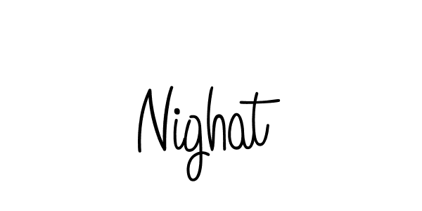 You should practise on your own different ways (Angelique-Rose-font-FFP) to write your name (Nighat) in signature. don't let someone else do it for you. Nighat signature style 5 images and pictures png