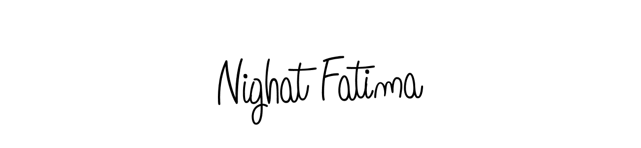 Check out images of Autograph of Nighat Fatima name. Actor Nighat Fatima Signature Style. Angelique-Rose-font-FFP is a professional sign style online. Nighat Fatima signature style 5 images and pictures png