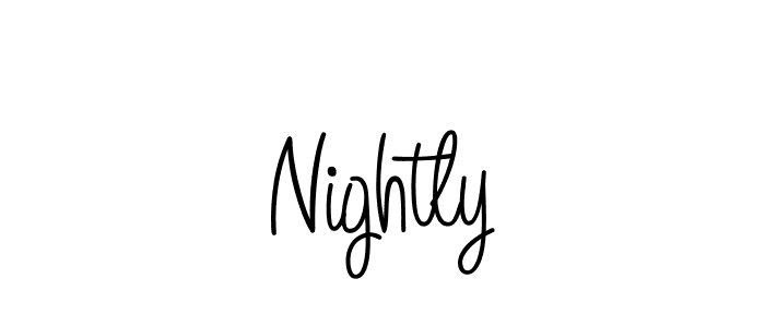 Create a beautiful signature design for name Nightly. With this signature (Angelique-Rose-font-FFP) fonts, you can make a handwritten signature for free. Nightly signature style 5 images and pictures png