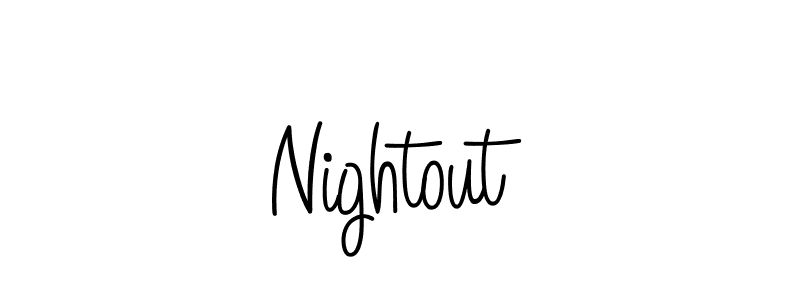 Nightout stylish signature style. Best Handwritten Sign (Angelique-Rose-font-FFP) for my name. Handwritten Signature Collection Ideas for my name Nightout. Nightout signature style 5 images and pictures png