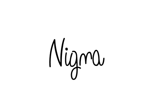 Create a beautiful signature design for name Nigna. With this signature (Angelique-Rose-font-FFP) fonts, you can make a handwritten signature for free. Nigna signature style 5 images and pictures png