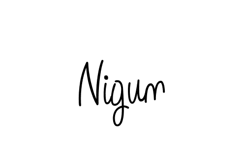 How to Draw Nigun signature style? Angelique-Rose-font-FFP is a latest design signature styles for name Nigun. Nigun signature style 5 images and pictures png