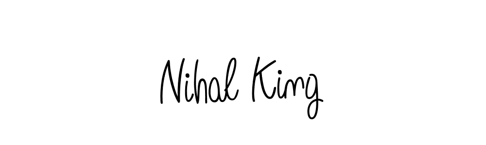 Nihal King stylish signature style. Best Handwritten Sign (Angelique-Rose-font-FFP) for my name. Handwritten Signature Collection Ideas for my name Nihal King. Nihal King signature style 5 images and pictures png