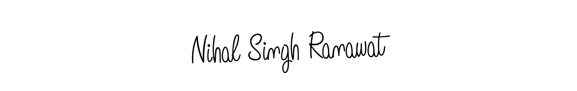 Use a signature maker to create a handwritten signature online. With this signature software, you can design (Angelique-Rose-font-FFP) your own signature for name Nihal Singh Ranawat. Nihal Singh Ranawat signature style 5 images and pictures png