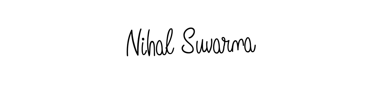 The best way (Angelique-Rose-font-FFP) to make a short signature is to pick only two or three words in your name. The name Nihal Suvarna include a total of six letters. For converting this name. Nihal Suvarna signature style 5 images and pictures png