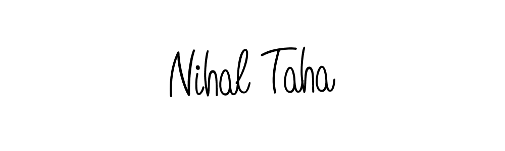 Make a beautiful signature design for name Nihal Taha. With this signature (Angelique-Rose-font-FFP) style, you can create a handwritten signature for free. Nihal Taha signature style 5 images and pictures png