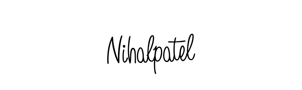 Make a beautiful signature design for name Nihalpatel. With this signature (Angelique-Rose-font-FFP) style, you can create a handwritten signature for free. Nihalpatel signature style 5 images and pictures png