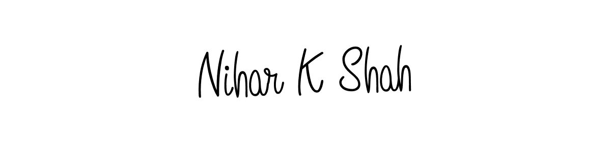 if you are searching for the best signature style for your name Nihar K Shah. so please give up your signature search. here we have designed multiple signature styles  using Angelique-Rose-font-FFP. Nihar K Shah signature style 5 images and pictures png