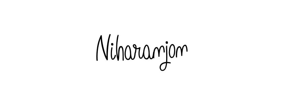 How to make Niharanjon name signature. Use Angelique-Rose-font-FFP style for creating short signs online. This is the latest handwritten sign. Niharanjon signature style 5 images and pictures png