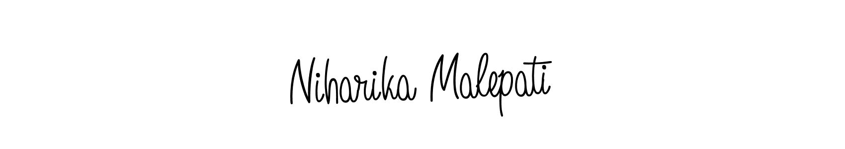 Design your own signature with our free online signature maker. With this signature software, you can create a handwritten (Angelique-Rose-font-FFP) signature for name Niharika Malepati. Niharika Malepati signature style 5 images and pictures png