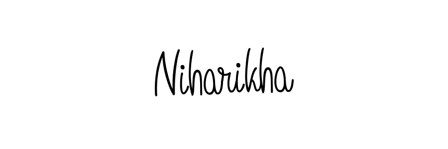 Design your own signature with our free online signature maker. With this signature software, you can create a handwritten (Angelique-Rose-font-FFP) signature for name Niharikha. Niharikha signature style 5 images and pictures png