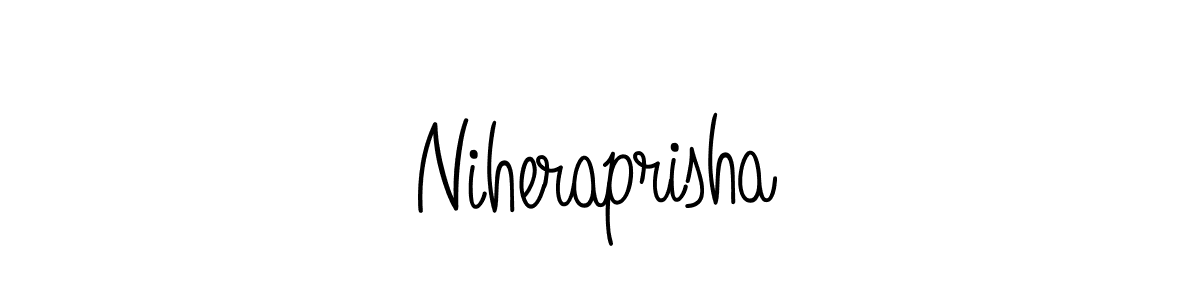 Make a beautiful signature design for name Niheraprisha. With this signature (Angelique-Rose-font-FFP) style, you can create a handwritten signature for free. Niheraprisha signature style 5 images and pictures png