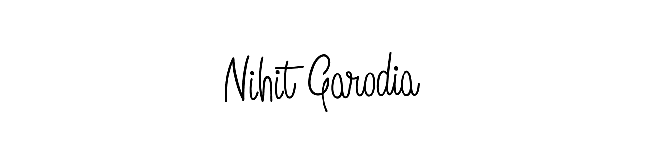 The best way (Angelique-Rose-font-FFP) to make a short signature is to pick only two or three words in your name. The name Nihit Garodia include a total of six letters. For converting this name. Nihit Garodia signature style 5 images and pictures png