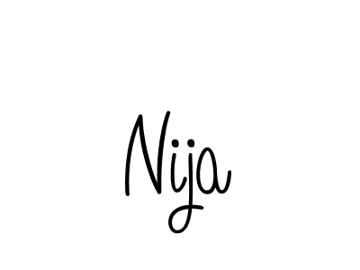 Design your own signature with our free online signature maker. With this signature software, you can create a handwritten (Angelique-Rose-font-FFP) signature for name Nija. Nija signature style 5 images and pictures png