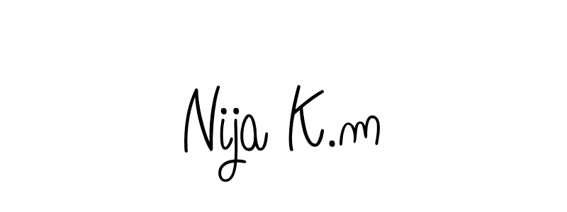 It looks lik you need a new signature style for name Nija K.m. Design unique handwritten (Angelique-Rose-font-FFP) signature with our free signature maker in just a few clicks. Nija K.m signature style 5 images and pictures png