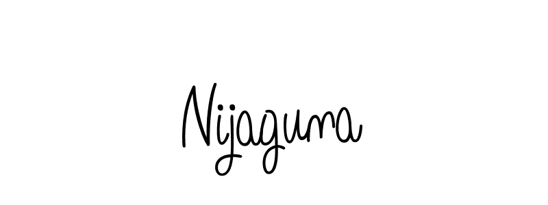 Use a signature maker to create a handwritten signature online. With this signature software, you can design (Angelique-Rose-font-FFP) your own signature for name Nijaguna. Nijaguna signature style 5 images and pictures png