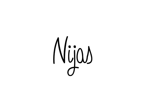 Make a beautiful signature design for name Nijas. With this signature (Angelique-Rose-font-FFP) style, you can create a handwritten signature for free. Nijas signature style 5 images and pictures png