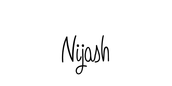 Design your own signature with our free online signature maker. With this signature software, you can create a handwritten (Angelique-Rose-font-FFP) signature for name Nijash. Nijash signature style 5 images and pictures png