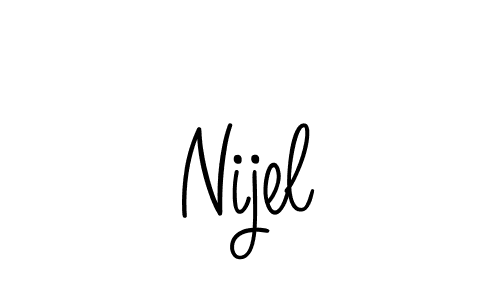 The best way (Angelique-Rose-font-FFP) to make a short signature is to pick only two or three words in your name. The name Nijel include a total of six letters. For converting this name. Nijel signature style 5 images and pictures png