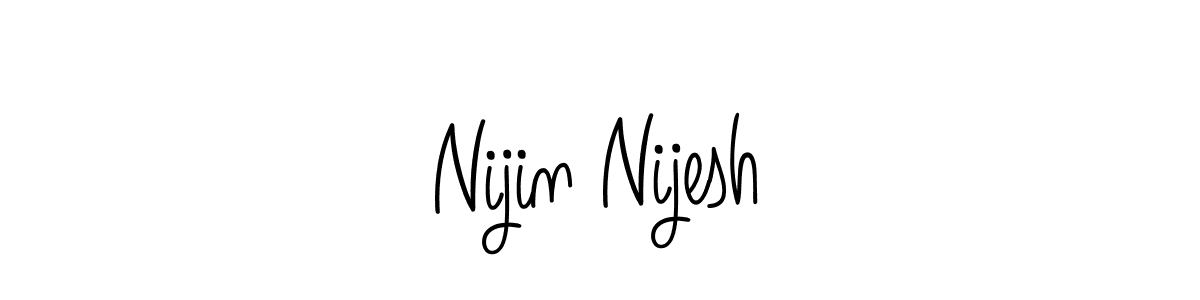 The best way (Angelique-Rose-font-FFP) to make a short signature is to pick only two or three words in your name. The name Nijin Nijesh include a total of six letters. For converting this name. Nijin Nijesh signature style 5 images and pictures png